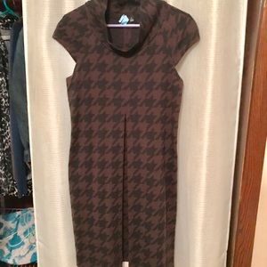 Brown and black houndstooth dress